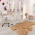 4.6x6 ft Bear Soft Fluffy Large Rug, Shaggy Faux Sheepskin Fur Rug Fuzzy Shag Area Rug Cute Plush Carpet for Nursery
