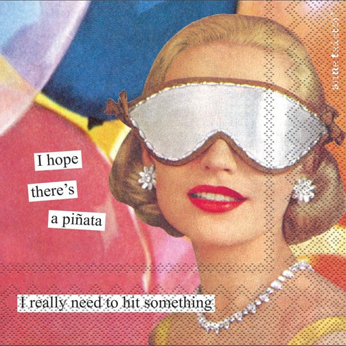 Boston International Anne Taintor Cocktail Beverage Paper Napkins, 5 x 5-Inches, Pinata, C024300
