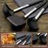 Kitchen Utensils Set, 32 pcs Non-Stick Silicone Cooking Utensils with Holder and Stainless Steel Handle