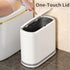 Gleynest 3 75 (5 Small Bathroom Trash Can with Lid, Gallon Slim Garbage Bin with Pop-Up Lid & Air-Pressure Bag Lock