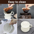 Segarty Pour Over Coffee Maker Set, Single Cup White Ceramic Dripper with 200PCS Size #2 Cone Filters