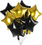 Pack of 20 Star Foil Mylar Helium Balloons, 18" Black Gold Big Balloons for Party Decorations
