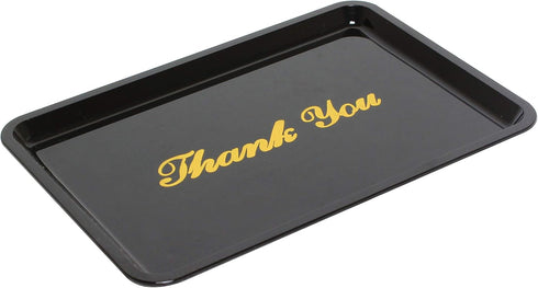 Thunder Group Plastic Tip Tray, Black - 12-Pack, 4-1/2 by 6-1/2-Inch