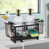 Sponge Holder for Kitchen Sink Organizer Caddy, 2 Tier Dish Brush Scrubber