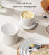 Butter Crock with Lid,Ceramic Butter Crock for Spreadable Soft Butter,Vintage Chain-Rim Design,Home and Kitchen