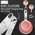 Measuring Cups and Spoons Set of 8pcs - Cute Pink Stainless Steel Handle, XGiGiX Plastic Measure Spoon and Cup Set