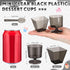 Funnymoom 100 Pack 2oz Mini Dessert Cups with Spoons Small Clear Plastic Dessert Parfait Cup Square Appetizer Pudding