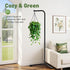 Zononoca Hanging Plant Stand Indoor, Corner Plant Stands for Indoor Plants, Black Metal Hanging Plant Holder