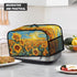 Oil Painting Sunflower Slow Cooker Dust Cover, Yellow Air Fryer Cover with Top Handle and Storage Pockets