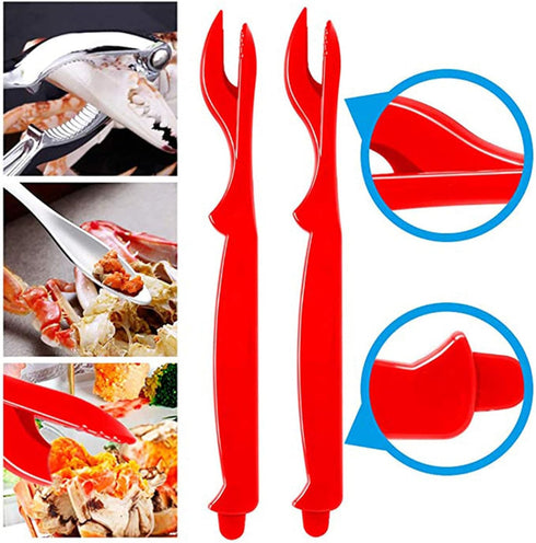 YWHWLX 19-Piece Set Stainless Steel Crab & Lobster Tool - Professional Shellfish Crackers with Mallets, Forks, Scissors