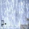 HEYFUNi 304 LED Curtain Lights Outdoor, 9.8Ft*9.8Ft Fairy Lights with 8 Modes for Bedroom & Wedding Decor