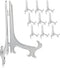 BANBERRY DESIGNS Clear Frosted Easels, Pack of 10 Stands, 7" H for Displaying Book, Picture, Plate