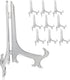 BANBERRY DESIGNS Clear Frosted Easels, Pack of 10 Stands, 7" H for Displaying Book, Picture, Plate