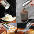 Stainless Steel Milk Frothing Pitcher 20oz/600ml - Milk Jug Cup for Cappuccino Coffee Stencils, Latte Art with 16