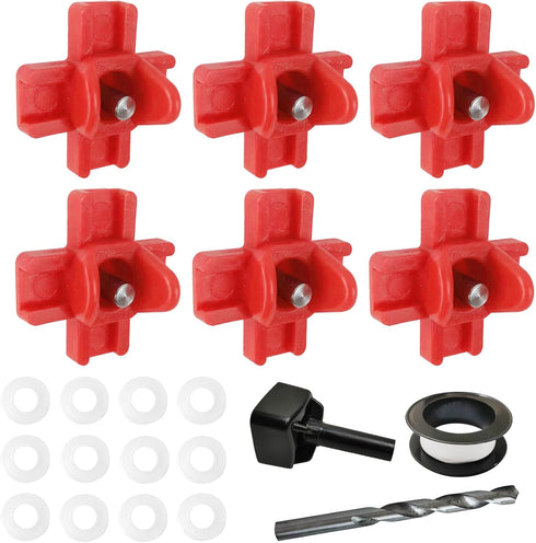 6pcs Chicken Nipple Waterer Horizontal Automatic Poultry Nipples Horizontal Side Mount Chicken