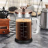 French Press Coffee Maker, 34 Ounce with 4 Filters System, Stainless Steel Plunger, Borosilicate Glass