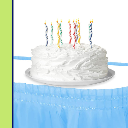 Party Dimensions Plastic Table Skirt, Light Blue, 29-Inches by 14-Feet - 1 Pack