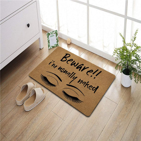 Welcome Funny Door Mat, Personalized Doormat with Anti-Slip Rubber Back (23.6 X 15.7 inch)