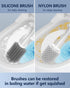 Set, 8 6 2 Leebein Electric Toilet Brush and Holder Electric Toilet Bowl Scrubber Kit with Replaceable Brush Heads