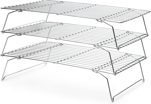 Fox Run 4698 Stackable Cooling Rack Set, Chrome, 3-Piece