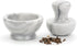 RSVP International Marble Mortar & Pestle Grind Herbs, Spices, Garlic and More, 4 Dia x 2.13", White Marble by RSVP