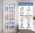 MISSLO 28 Large Pockets Over The Door Shoe Rack Hanging Organizer for Closet Door Shoe Storage Holder, White