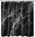 LB Black Marble Shower Curtain - Abstract Natural Black Grey Marble Bathroom Curtain 72x72 inch Waterproof