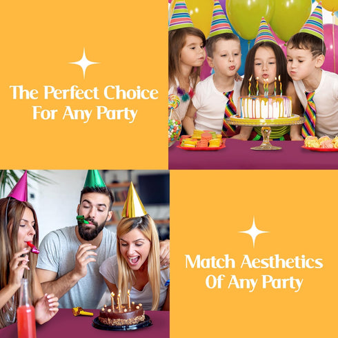 Mountclear Disposable Plastic Tablecloths for Parties, Pack of 12, 54x108” Rectangle for Events