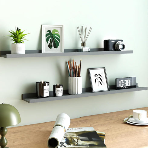 Solrot Set 2-36 Inches, Floating Shelves for Wall Decor, Long Wall Mounted Storage Shelf for Bedroom, Living Room