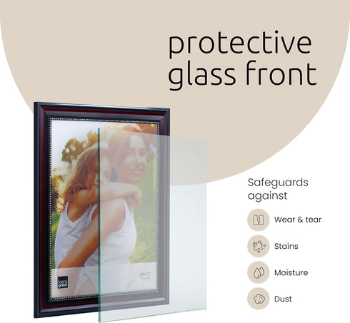 Kiera Grace Classic Traditional Lucy Picture Frame, 8" x 10", Dark Brown