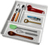 Madesmart Classic 4-Compartment Drawer Organizer, Plastic Multipurpose Storage Bin for Drawers, White Gadget Tray.