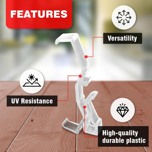 Amazing Drapery Hardware 2.5 Inch Clear Valance Clips for Blinds & Window Shades, 10-Pack