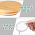 12 5, 8, 10 Oz Mumufy Pcs Yogurt Jar Lids Clear Plastic Silicone and Bamboo Wood Container Lids with Sealing Rings