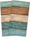ZOE GARDEN Rustic Teal Green Brown Kitchen Towels,Retro Turquoise Farmhouse Absorbent Microfiber Kitchen Dish