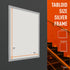 Durable Duraframe Self-Adhesive Magnetic Frame, Silver Tabloid Size 11" x 17", Pack of 2