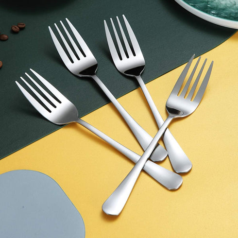 Kyraton Serving Forks Set of 4 Pieces, Stainless Steel Cold Meat Serving Utensils