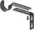 Ivilon Adjustable Brackets for Curtain Rods - Set of 2, Black, for 7/8 or 1 Inch Rods