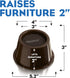 Slipstick CB654 2 Inch Lift Furniture Risers - Adds 2" Height to Heavy Furniture or Beds (Set of 4)