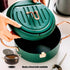 Japanese Tempura Deep Fryer Pot 2.3L with Fahrenheit Thermometer, Nonstick Coating, Easy Clean, Black