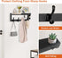 dreampossible Coat Rack Wall Mount with Shelf, Coat Hanger Wall Mount with Key Hooks and Mail Holder, Wood Entryway
