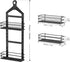 Orimade Adjustable Anti-slip Shower Caddy, Rustproof Hanging Organizer with 2 Hooks for Shower Storage