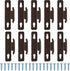Sratte Single Curtain Rod Bracket, Curtain Hardware Brackets with Screws, Spreader Wall Bracket Hooks for Kitchen