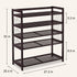 PayLessHere 5-Tier Closet (5 Bamboo Shoe Rack Shoe Bench Shoe Shelf Free Standing Storage Organizer with Additional