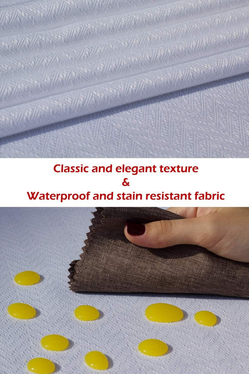 Akutana 36 inch, White Table Runner Waterproof Dresser Scarf, Outdoor Coffee Table Runner, Elegant Dining Table Runners