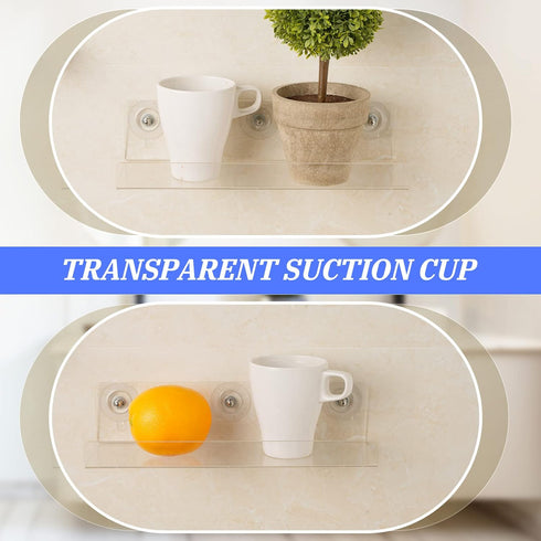 20 Pcs Suction Cups for Glass Window, PVC Clear Sucker Pads 1.73"/44mm with Cap Nut M6 Thread for Home Organization