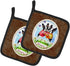 Caroline's Treasures 7015PTHD Hugs Boston Terrier Pair of Pot Holders, Kitchen Heat Resistant, 7 1/2 x 7 1/2