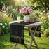 yuboo Black Table Runner 36 Inches, Small Boho Macrame Coffee Bar Mat,