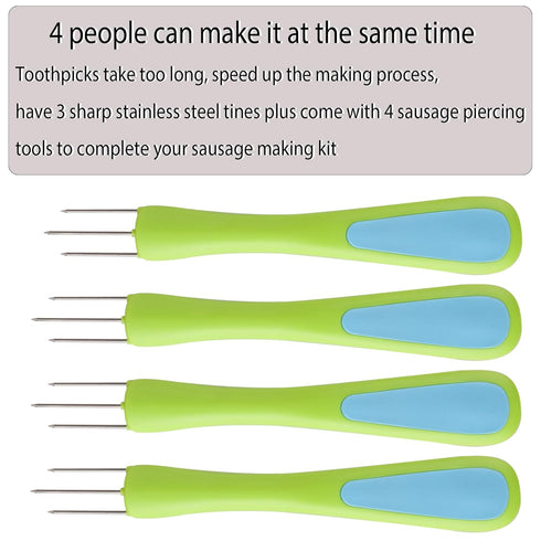 ziHenryDa 4 Tool3 pcs Sausage Pricker sharp prongs sausage pricker for Sausage Casings Natural Hog Casing