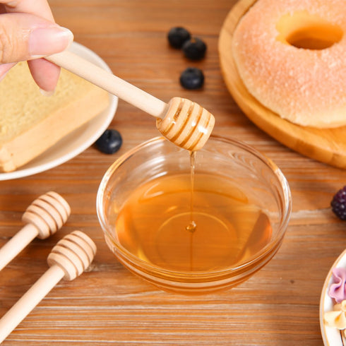 WEFOO 200 3 Inch PCS Wooden Honey Dipper Sticks, Honey Sticks Mini Honeycomb Sticks, Mini Honey Dipper Honey Stirrers