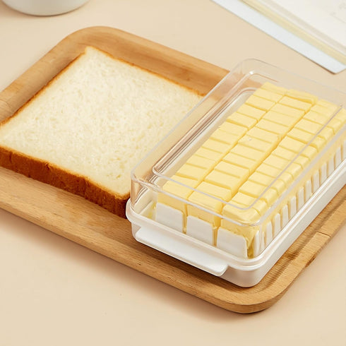 Hganxiu Countertop,Transparent Butter Dish with Lid Small,Butter Box Holder,Butter Tray with Lid,Plastic Butter Dish